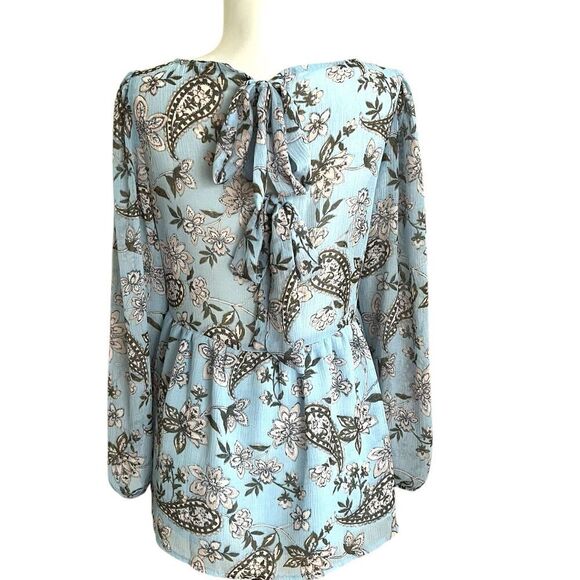 American Eagle Y2K Babydoll Top S Floral Paisley Festival Cottagecore Boho Fairy - Picture 2 of 15